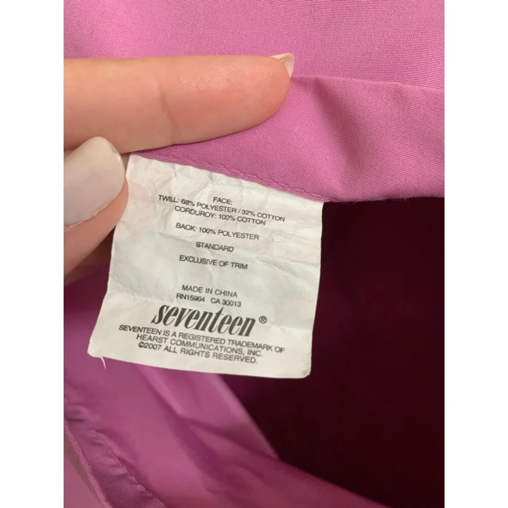Seventeen Magazine Y2K Girl Floral Patchwork Corduroy Purple Pattern PillowCases